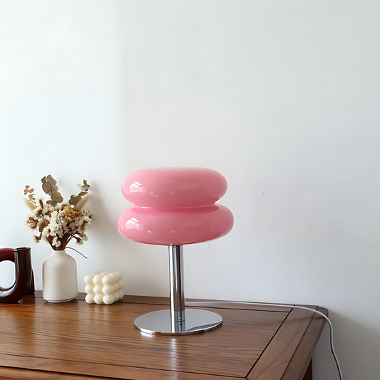 Pink Macaron Glass Table Lamp (4 Colors)