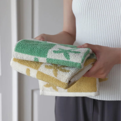 Chill Vibes Checkerboard Towel Set with Cactus and Palm Trees