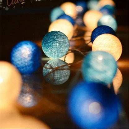 USB Cotton Ball String Lights