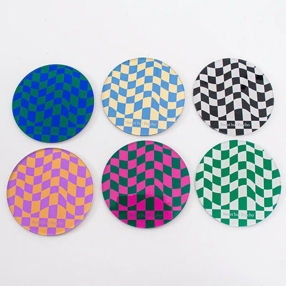 Retro Checkerboard Coasters