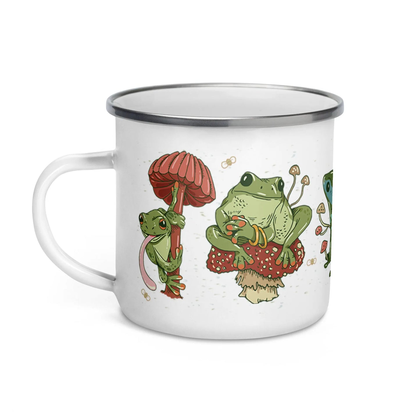 Frog & Mushroom Enamel Outdoor Mug