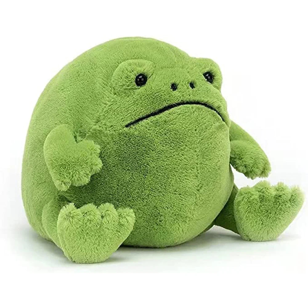 Grumpy Green Kawaii Frog Plush Toy