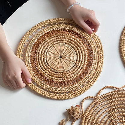 Boho Chic Handmade Rattan Place Mats