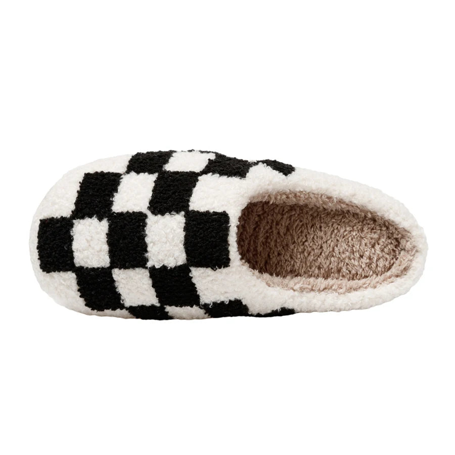 Cozy Checkerboard Slippers