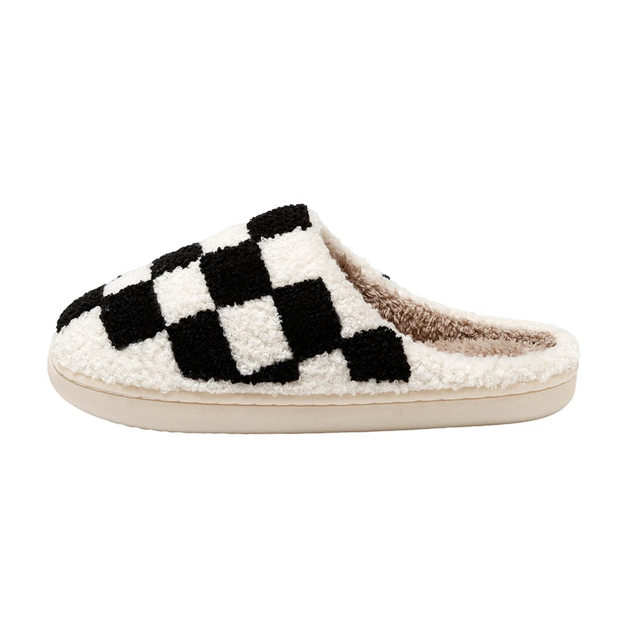 Cozy Checkerboard Slippers